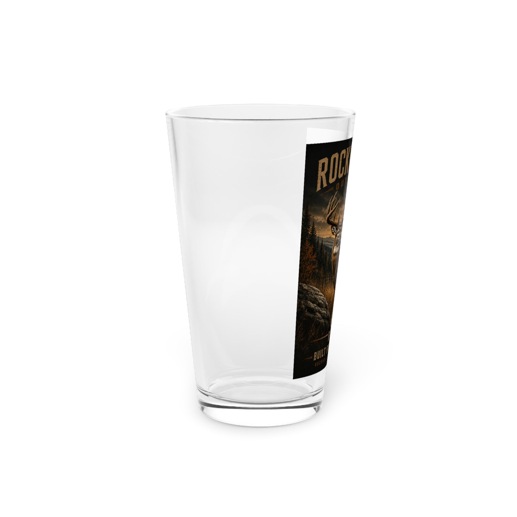 Rock Hollow Outfitters 16oz Pint Glass – Built for Adventure Deer Hunting Glass