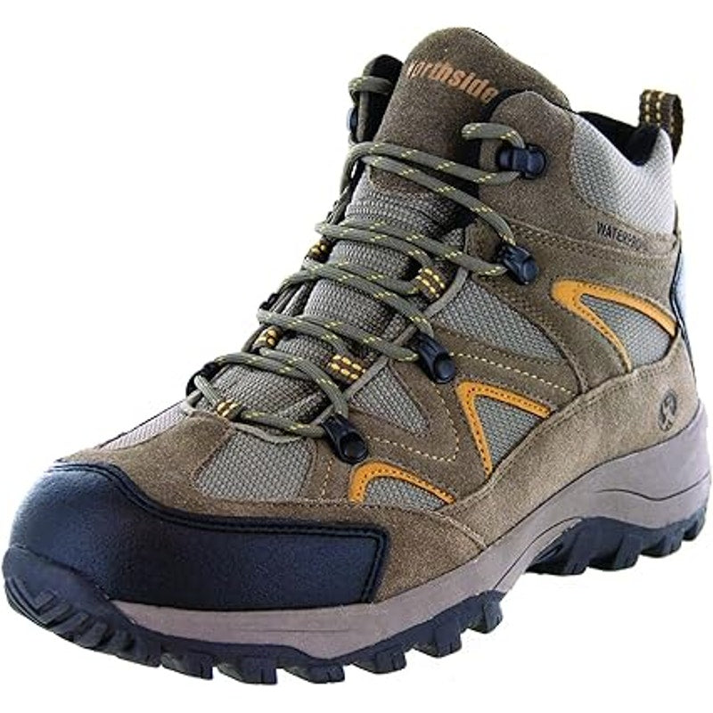 Northside Mens 10.5 Brown Orange Snohomish Leather Waterproof Mid Hiking Boots
