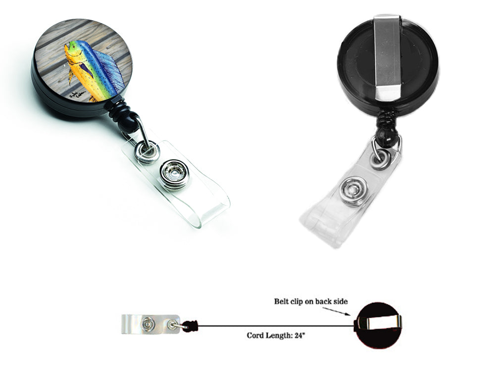 Mahi Mahi Dolphin Fish Retractable Badge Reel 8470BR