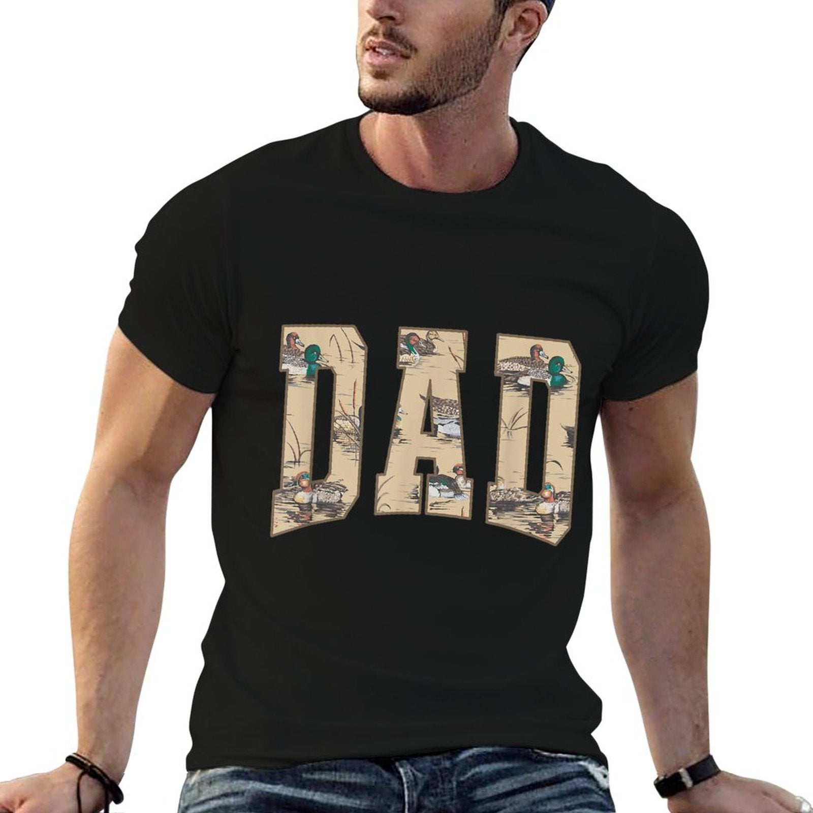 Hunting Dad Duck Camouflage Camo Waterfowl Duck Camo Men  Quick-drying T-Shirt