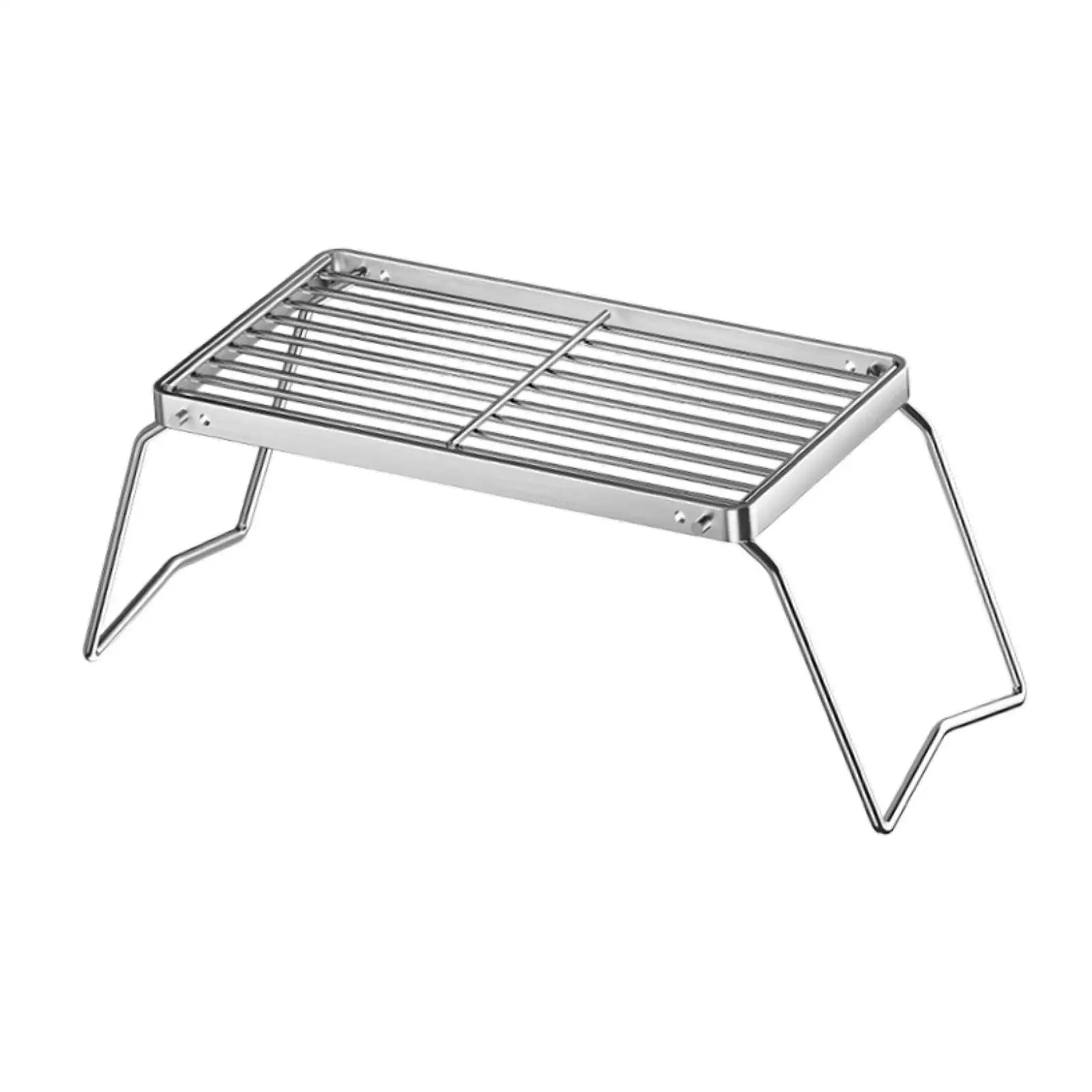 Multipurpose Folding Campfire Grill Rack Space Saving Practical Outdoor BBQ Cooking Grilling Equipment for Camping Travel