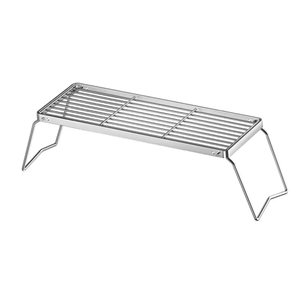 Multipurpose Folding Campfire Grill Rack Space Saving Practical Outdoor BBQ Cooking Grilling Equipment for Camping Travel