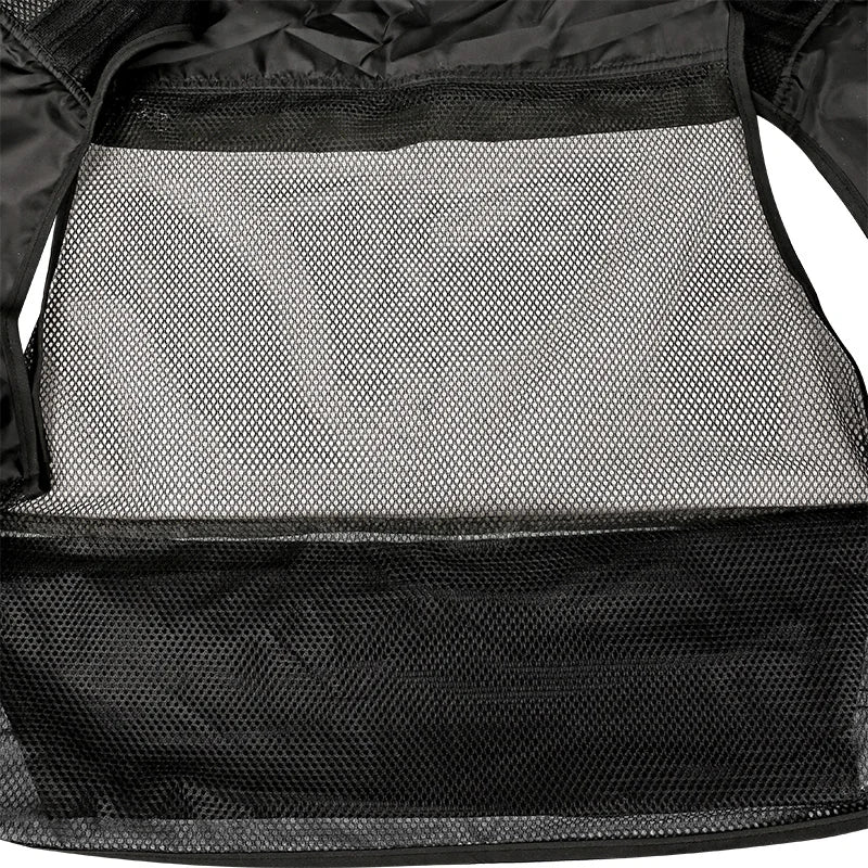 Fishing Vest Detachable Multiple Pockets Breathable Grid Mesh Comfortable Wear-Resisting with Reflective Stripe