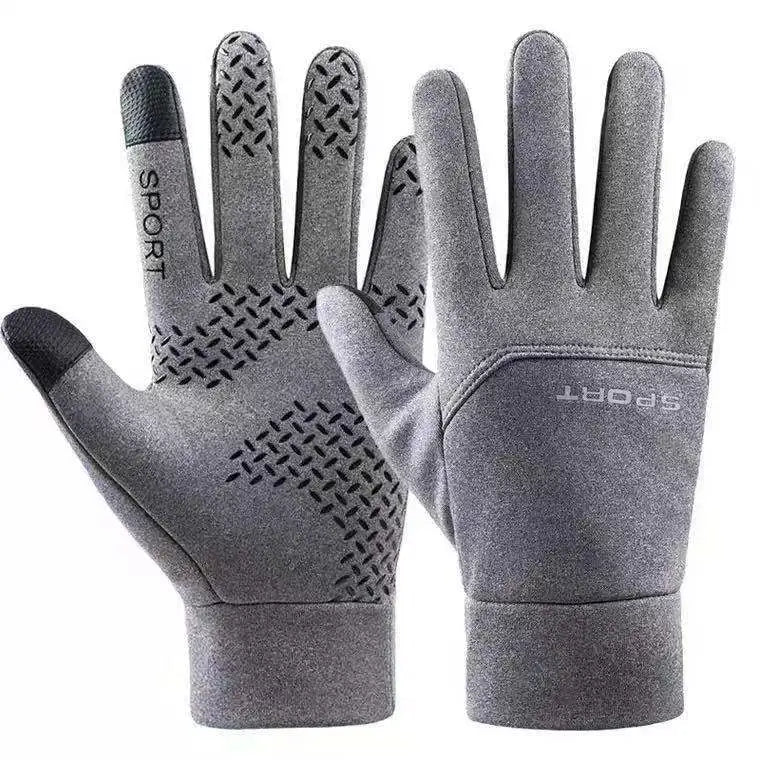 Outdoor Sports Gloves - Autumn Winter Warm Velvet Waterproof Non-Slip Touch Screen Lake River