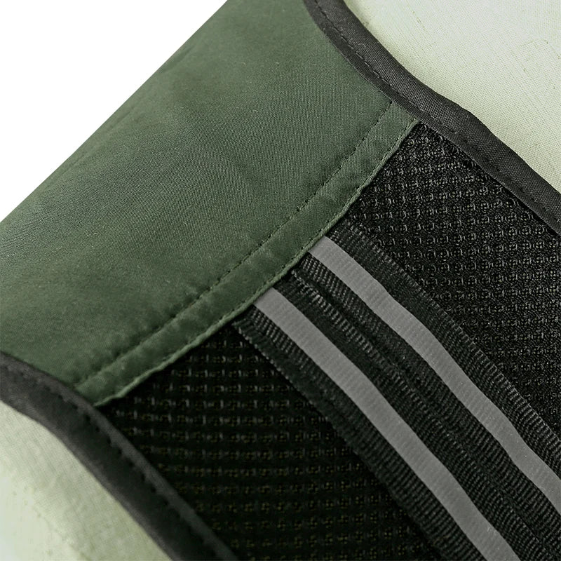 Fishing Vest Detachable Multiple Pockets Breathable Grid Mesh Comfortable Wear-Resisting with Reflective Stripe