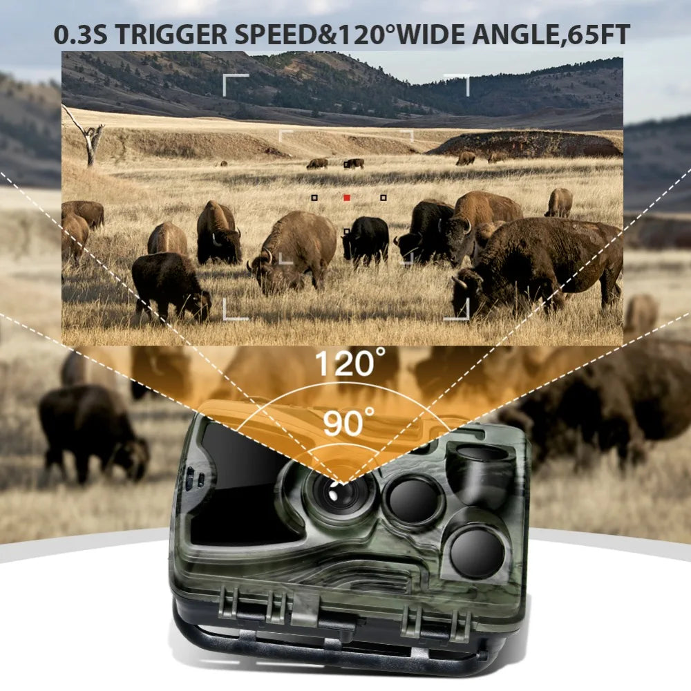 Hunting Trail Camera With 5000Mah Lithium Battery 20MP 1080P Trail Camera Photo Traps 0.3s Wild Camera HC801LIA  Hunter