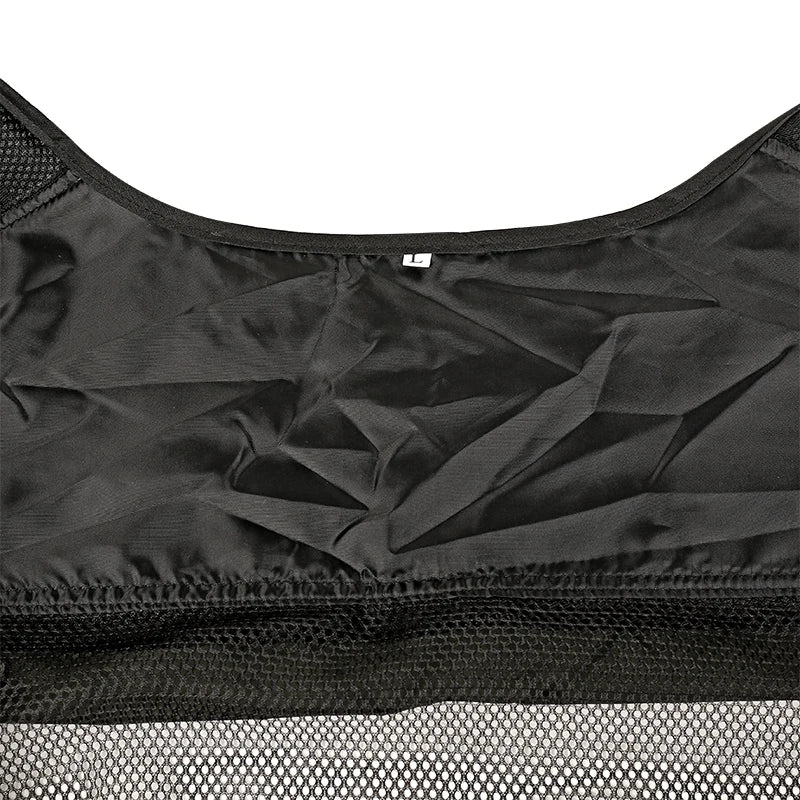 Fishing Vest Detachable Multiple Pockets Breathable Grid Mesh Comfortable Wear-Resisting with Reflective Stripe
