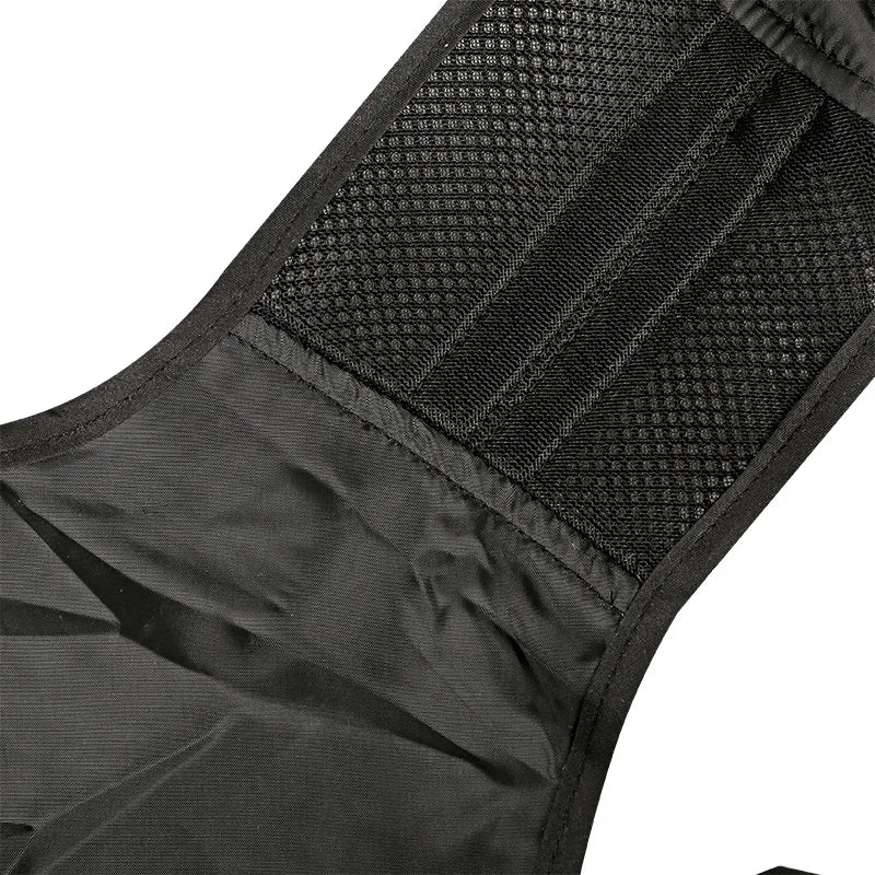 Fishing Vest Detachable Multiple Pockets Breathable Grid Mesh Comfortable Wear-Resisting with Reflective Stripe