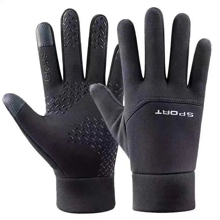 Outdoor Sports Gloves - Autumn Winter Warm Velvet Waterproof Non-Slip Touch Screen Lake River