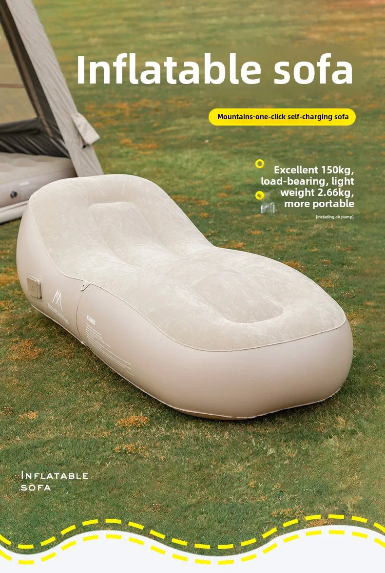 MOUNTAINHIKER Automatic Fast Inflatable Air Sofa Bed  Upgraded Outdoor Portable Air Mattress Lazy Cushion Camping Sleeping Mat