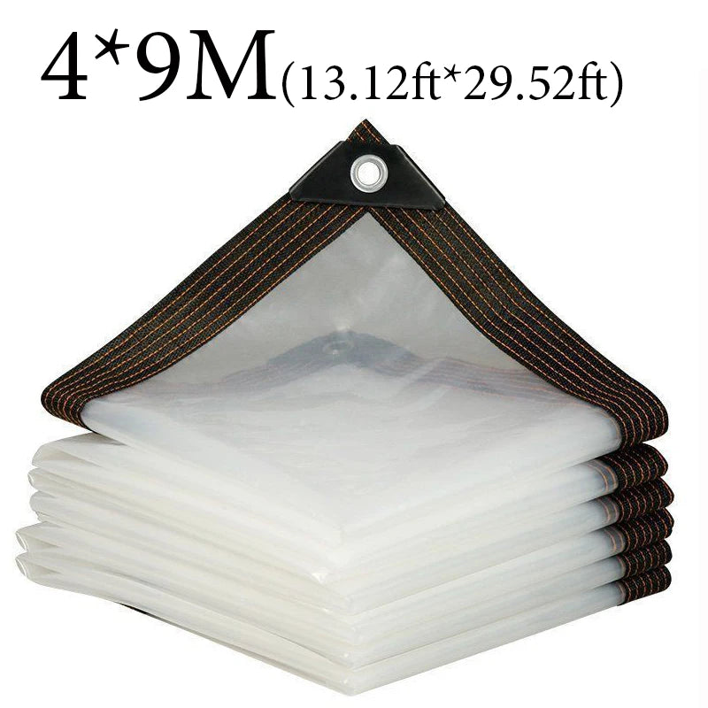 Transparent Tarpaulin 2*7 8 9 3x5x4*6 10 Waterproof Rainproof Tarp Large Cover Greenhouse Camping Garden Plant Sunroom Patio