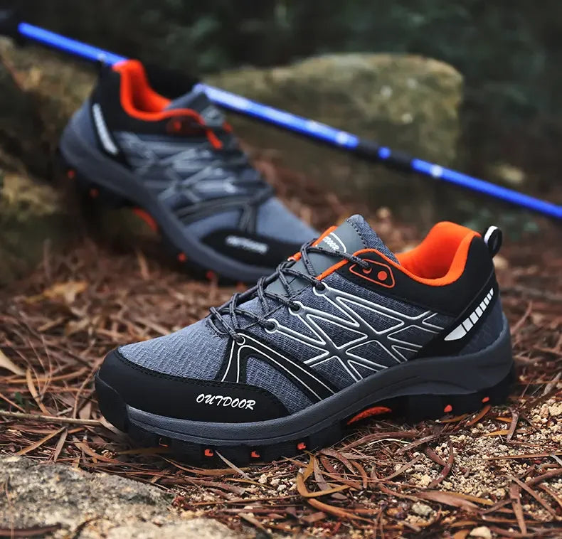 Men's Outdoor Hiking Boots Lightweight Running Shoes Anti Slip and Wear-resistant Rubber Soles Mesh Breathable Sports Shoes 2025