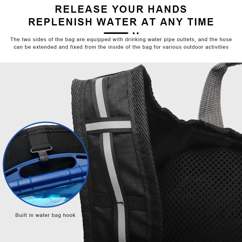 Water Bag Foldable 10L Sport Outdoor Hiking Portable Breathable For Cycling Road Bike Pouch Hydration Backpack