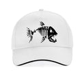 Men Outdoor Fishing Cap Fishing Hat Baseball Golf Hunting Cap with Cartoon Fish Bones Snapback Hat