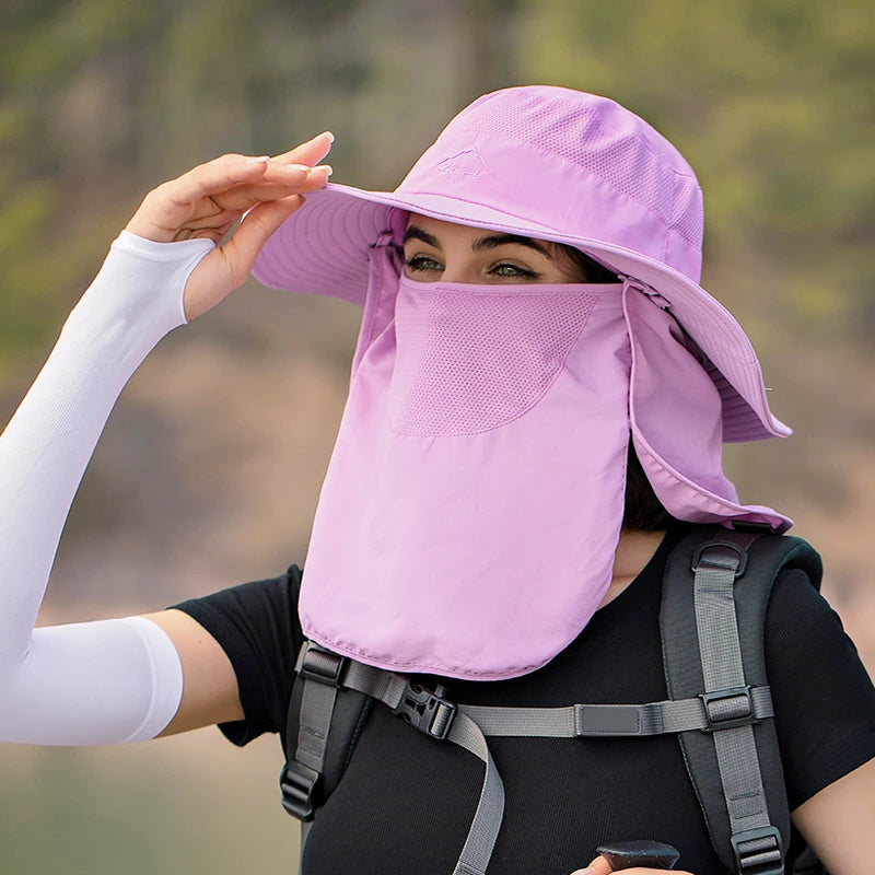 Fisherman's hat, male/womans sun hat, summer outdoor quick drying sun hat, fishing breathable sun hat, female face mask hat