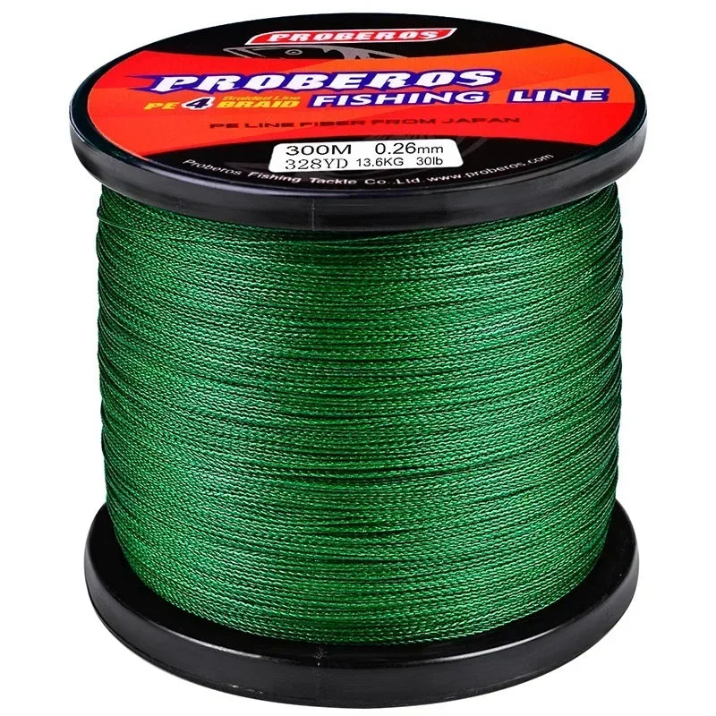 Fishing Line 300M, Durable Dyneema Material, Grey/Yellow/Blue/Green/Red, for Sea Fishing and Rock Fishing Main Line