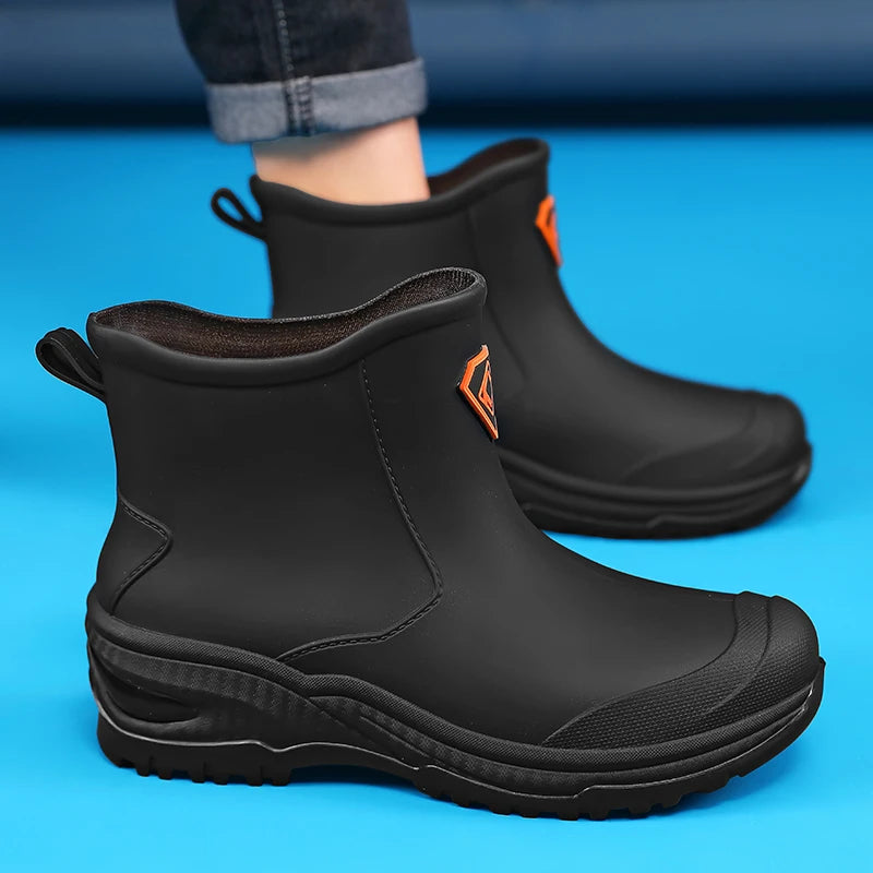Men's & Woman's Rain Boots Outdoor Wear-Resistant Mountaineering Fishing Non-Slip Short-Tube Waterproof Water Shoes Rain Boots