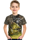 Fish Graphic T-Shirts for Children Short Sleeve Tees Fish Club Wear Oversized T-Shirt Outdoor Fishing Clothing Children T-Shirt