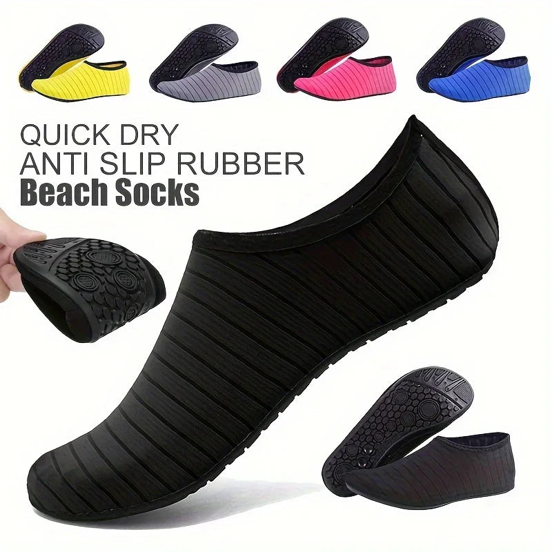 1Pair Water Shoes Women Men Barefoot Socks Anti-Slip Quick-Dry Beach Swim Water Sports Shoes Summer Casual Sports Water Sneakers
