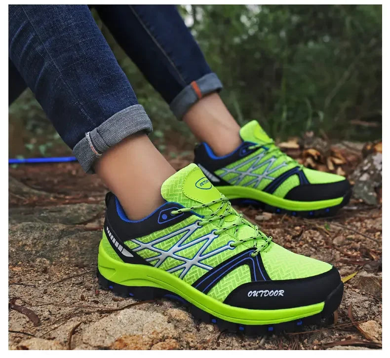 Men's Outdoor Hiking Boots Lightweight Running Shoes Anti Slip and Wear-resistant Rubber Soles Mesh Breathable Sports Shoes 2025