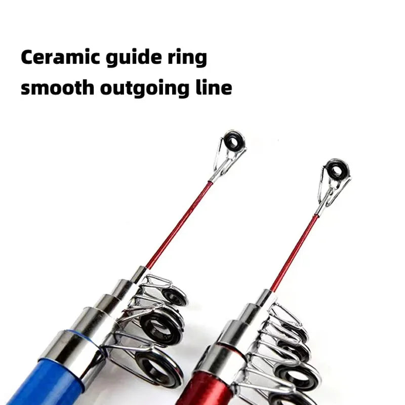 Fishing Pole Set Full Kits With Telescopic Fishing Rod And Spinning Reel Baits Hooks Travel Pole Set  Bait, hook, tackle set