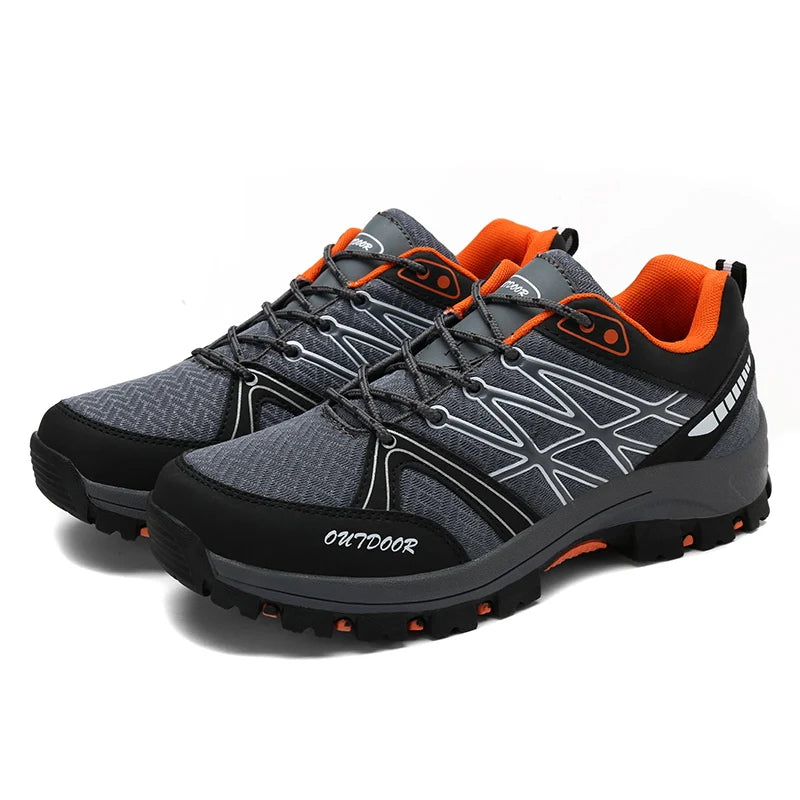 Men's Outdoor Hiking Boots Lightweight Running Shoes Anti Slip and Wear-resistant Rubber Soles Mesh Breathable Sports Shoes 2025