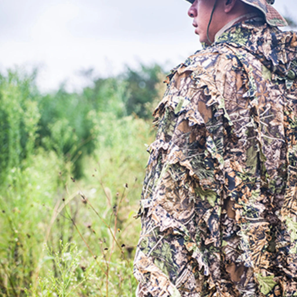 Outdoor hunting camouflage cloak leaf Suit camouflage suit Ghillie suit raincoat style Bird Watching Photography clothes