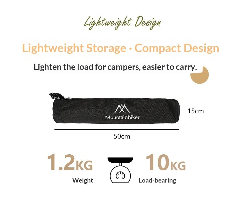 MOUNTAINHIKER Outdoor Folding Camping Hanging Rack Shelf Aluminum Alloy Triangle Storage Hanger BBQ Picnic Cookware Pot Pan