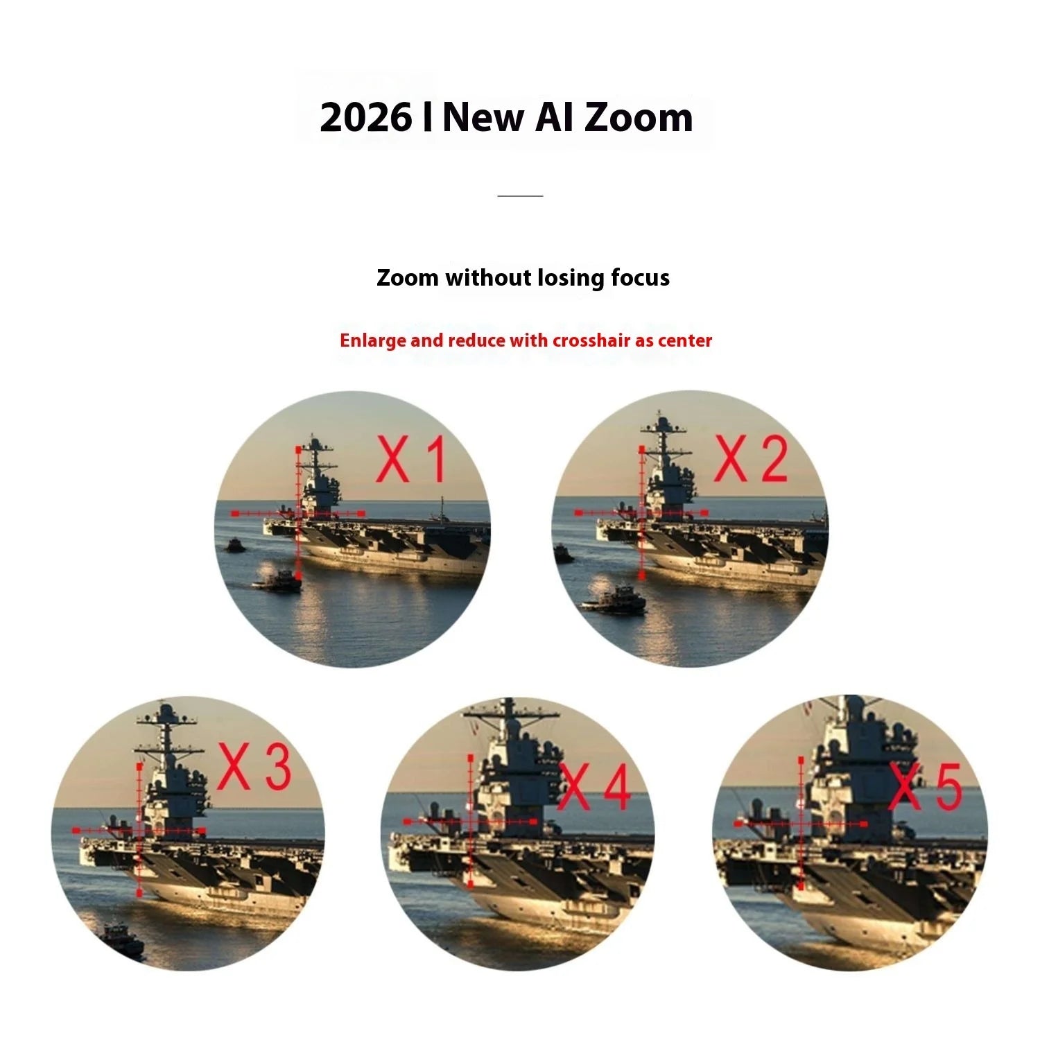Hunting sight 1.4-inch screen, camera/video, COMS imaging, optical technology 5x magnification, visible up to 400 meters