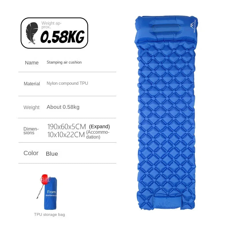 Mountainhiker Ultralight Self-inflating Air Mattress Thicken Sleeping Pad Inflatable Beach Picnic Mat Camping Tent Air Cushion