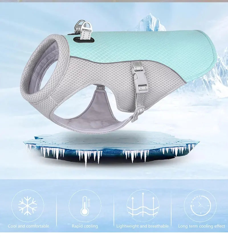 Summer cool cool down Gear for Dogs, Dog Cooling Vest UV Sun Protection - Lightweight,Dog Anxiety Relief Vest During Hot Days