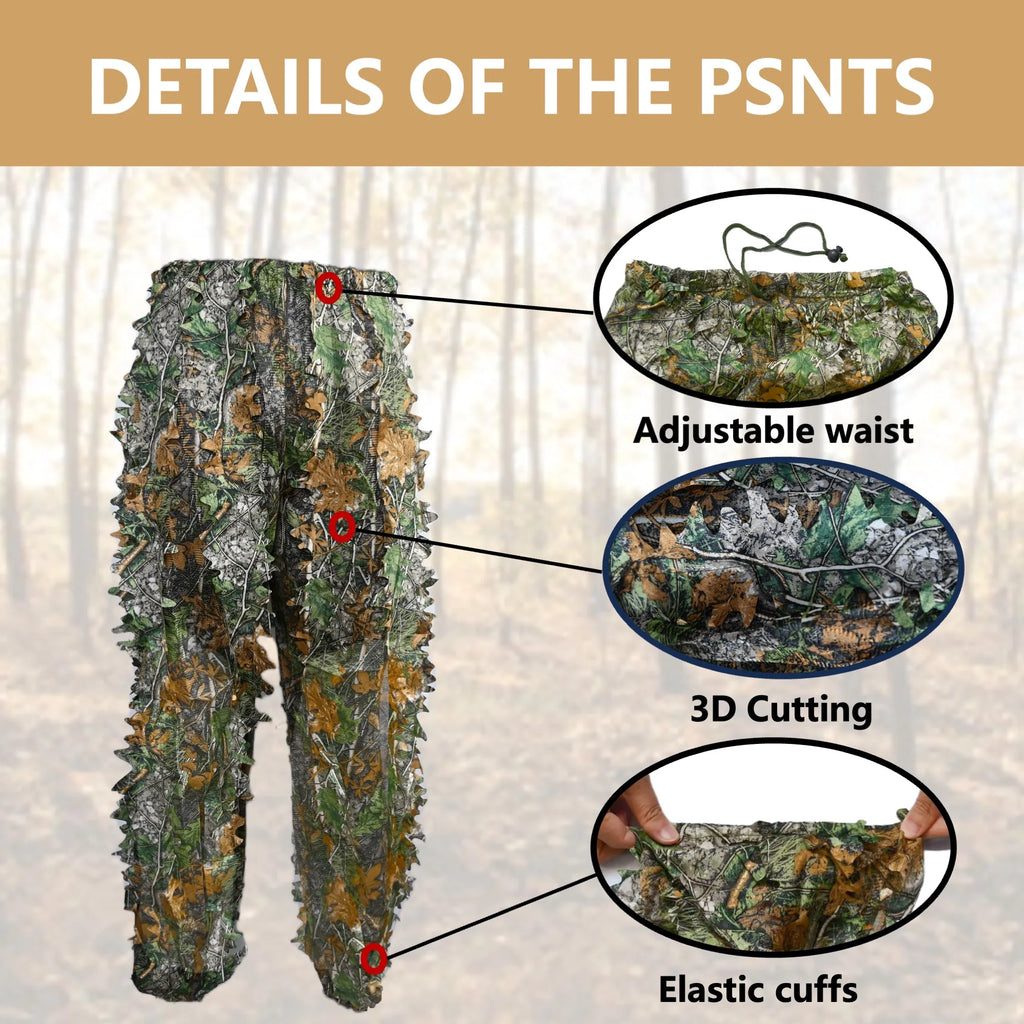 Camouflage Leaf 3D Camouflage Clothing, Outdoor Hunting Camouflage Suit, Cs Game, Halloween Costume