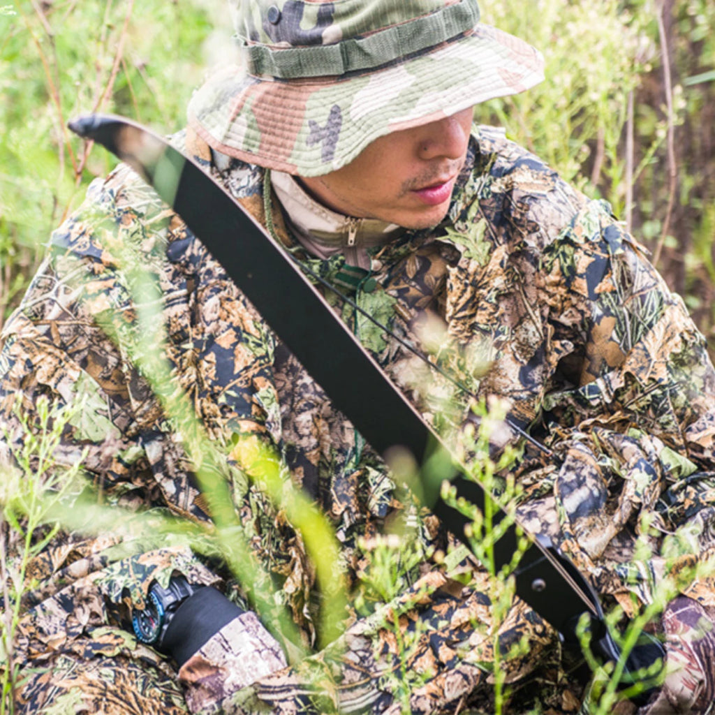 Outdoor hunting camouflage cloak leaf Suit camouflage suit Ghillie suit raincoat style Bird Watching Photography clothes