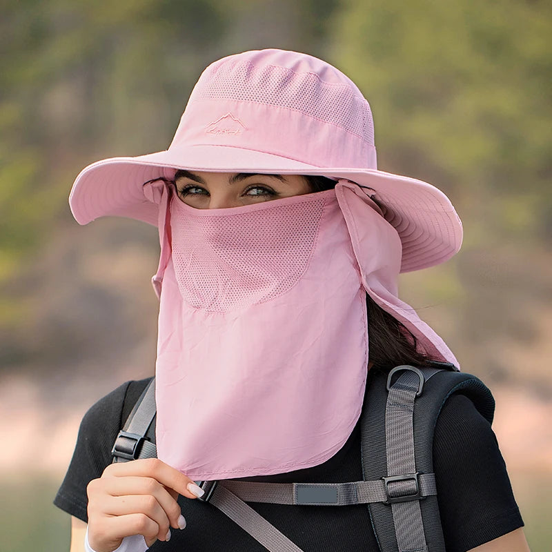 Fisherman's hat, male/womans sun hat, summer outdoor quick drying sun hat, fishing breathable sun hat, female face mask hat