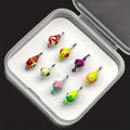 ANFS Ice Fishing Lures Ice Fishing Jigs Ice Fishing Gear Hard Fishing Lures and Jigs Walleye Ice Fishing Kit 8pcs/32pcs
