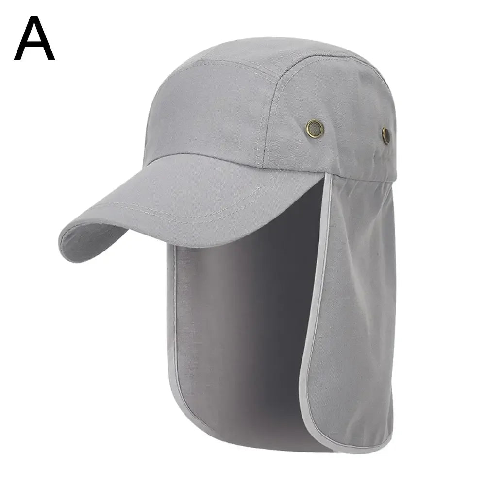 Outdoor fishing Fisherman hat Adjustable camping trip cap cape protection neck UV sun breathable extended edge R1P8