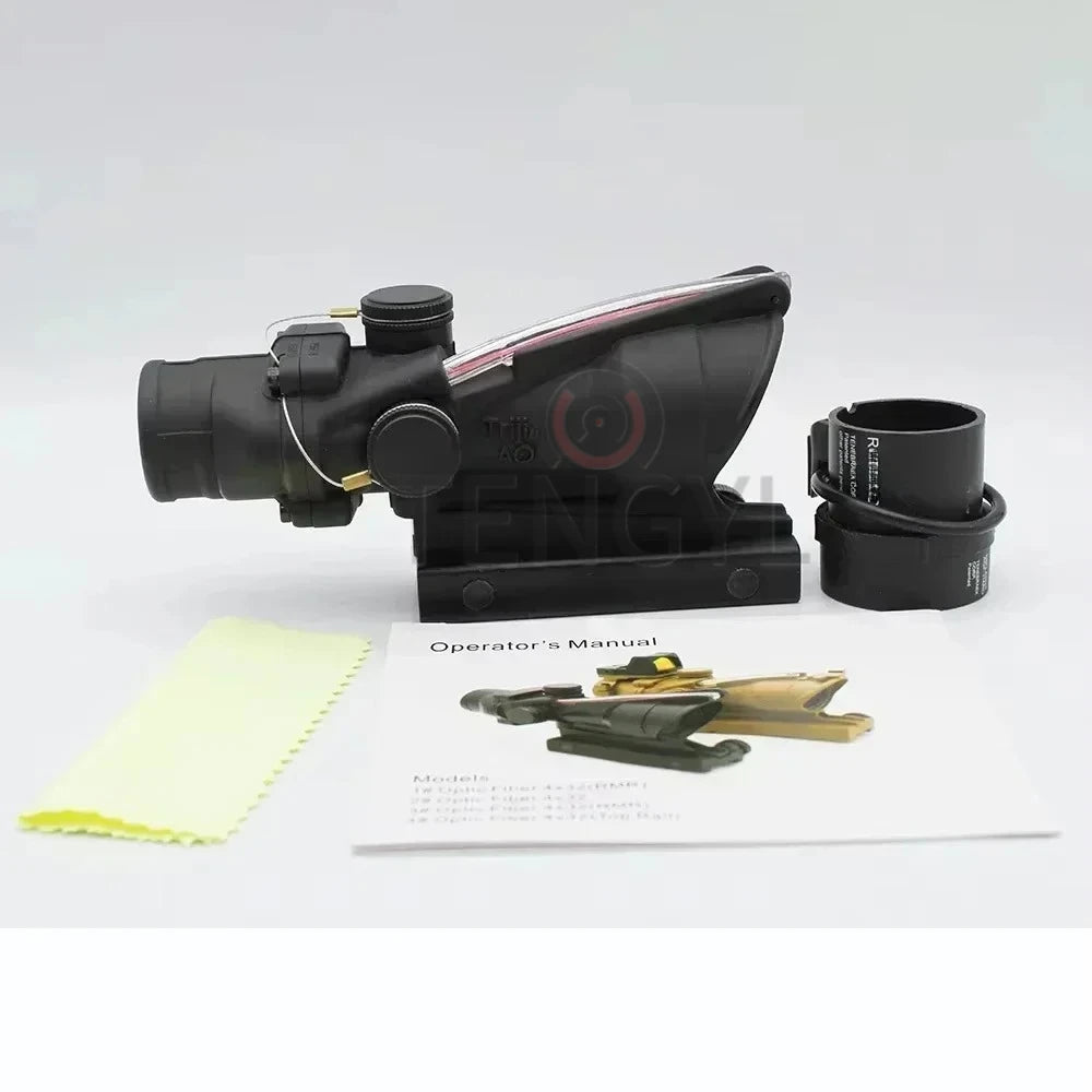 Hunting  4x32 Fiber Illuminated Red Chevron Scope with Killflash and Embossed Logo Rifle Scope Ar 15