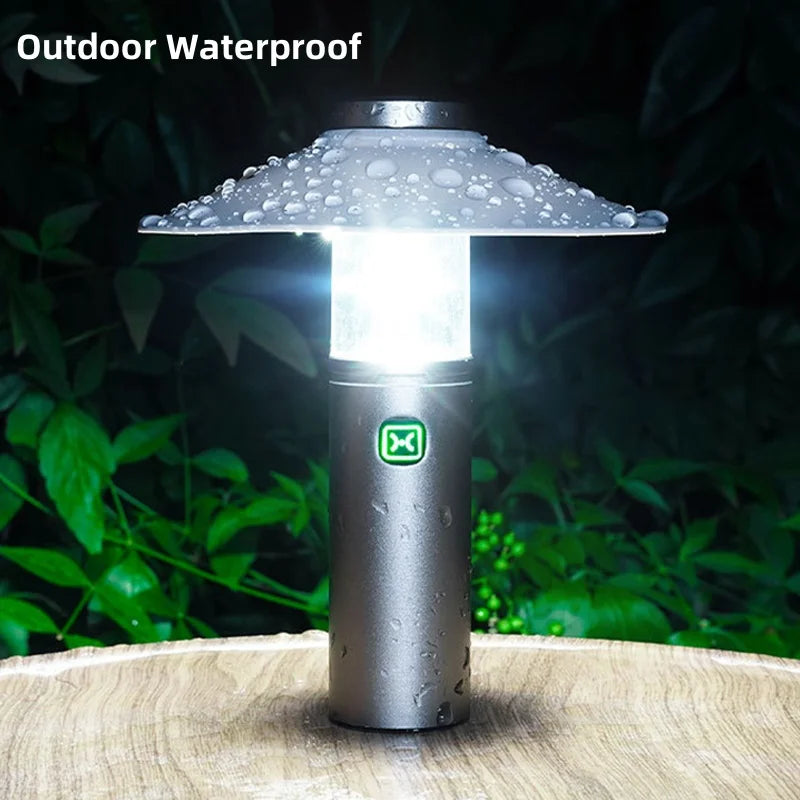 LED Camping Lights Portable Rechargeable Outdoor Waterproof Camping Tent Lamp Multifunctional Emergency Ambient Hanging Light