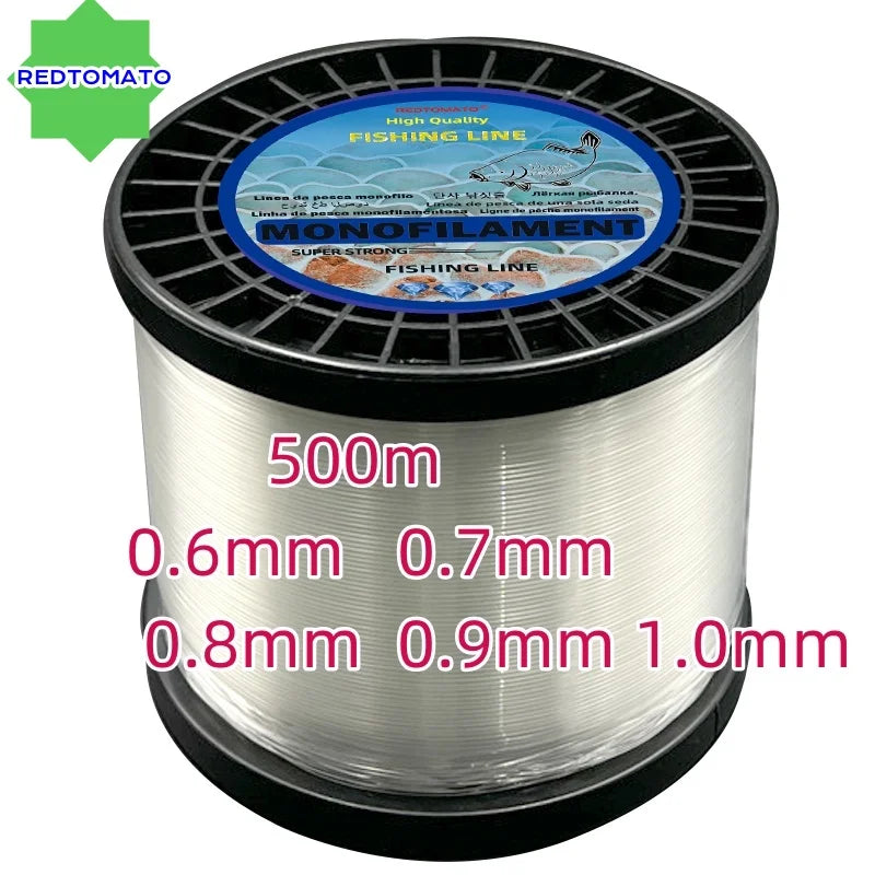 Big Size Fishing Line 500m Monofilament Nylon Sea Fishing Boat Fishing Big Fish Shark Line Freshwater Saltwater Fishing Supplies