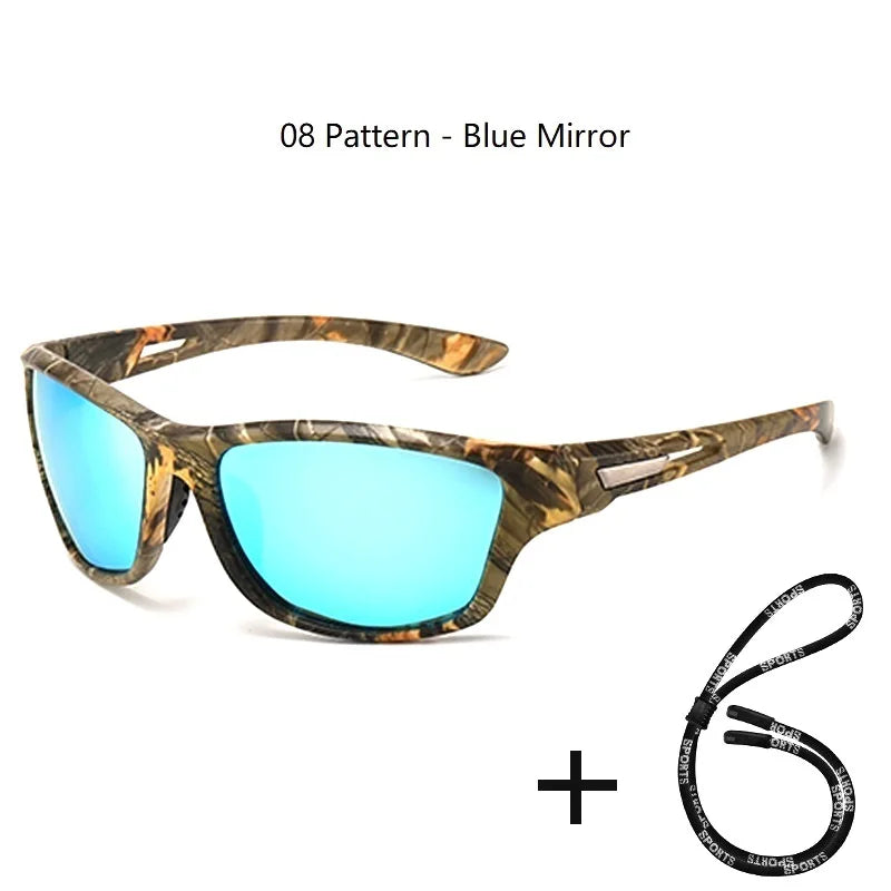 Men's Polarized Fishing Sunglasses With Glasses Chain For Men Women Driving Hiking Sun Glasses Fishing Eyewear