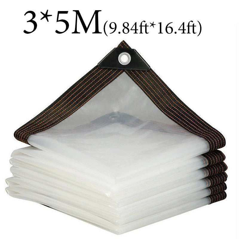 Transparent Tarpaulin 2*7 8 9 3x5x4*6 10 Waterproof Rainproof Tarp Large Cover Greenhouse Camping Garden Plant Sunroom Patio