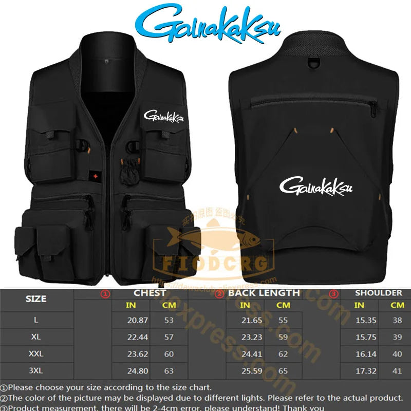 Fishing Vest Men Breathable Jacket Outdoor Photography Vest Quick Dry Reflected Light Vest Mountaineering Multi-pocket Vest