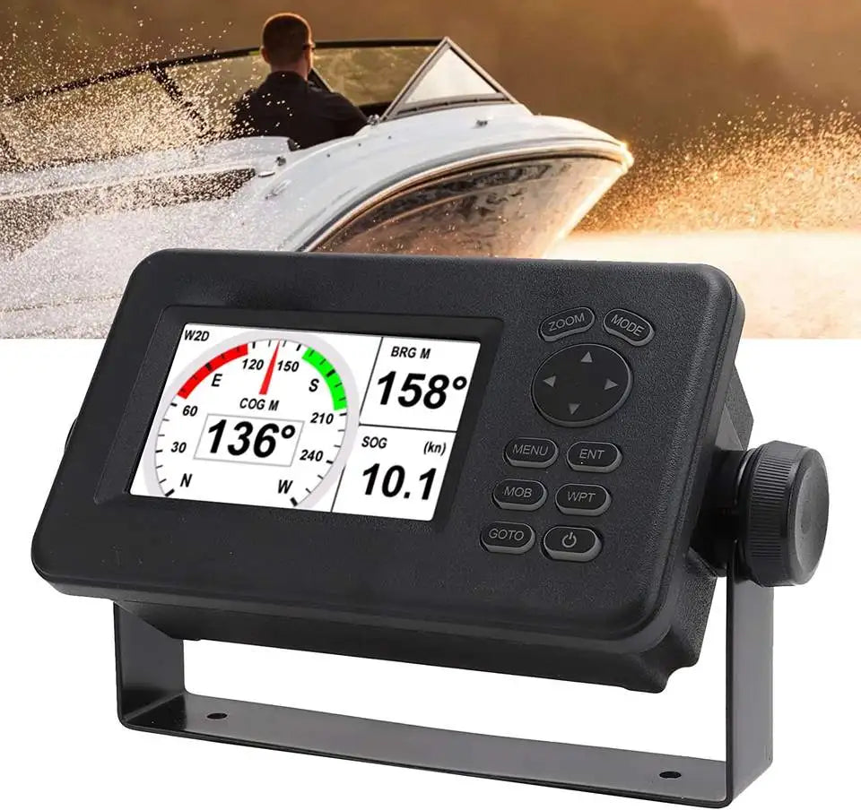 HP-528A 4.3-inch Color LCD Chart Plotter Built-in Class B+ AIS Transponder Combo High Sensitivity Marine GPS Navigator