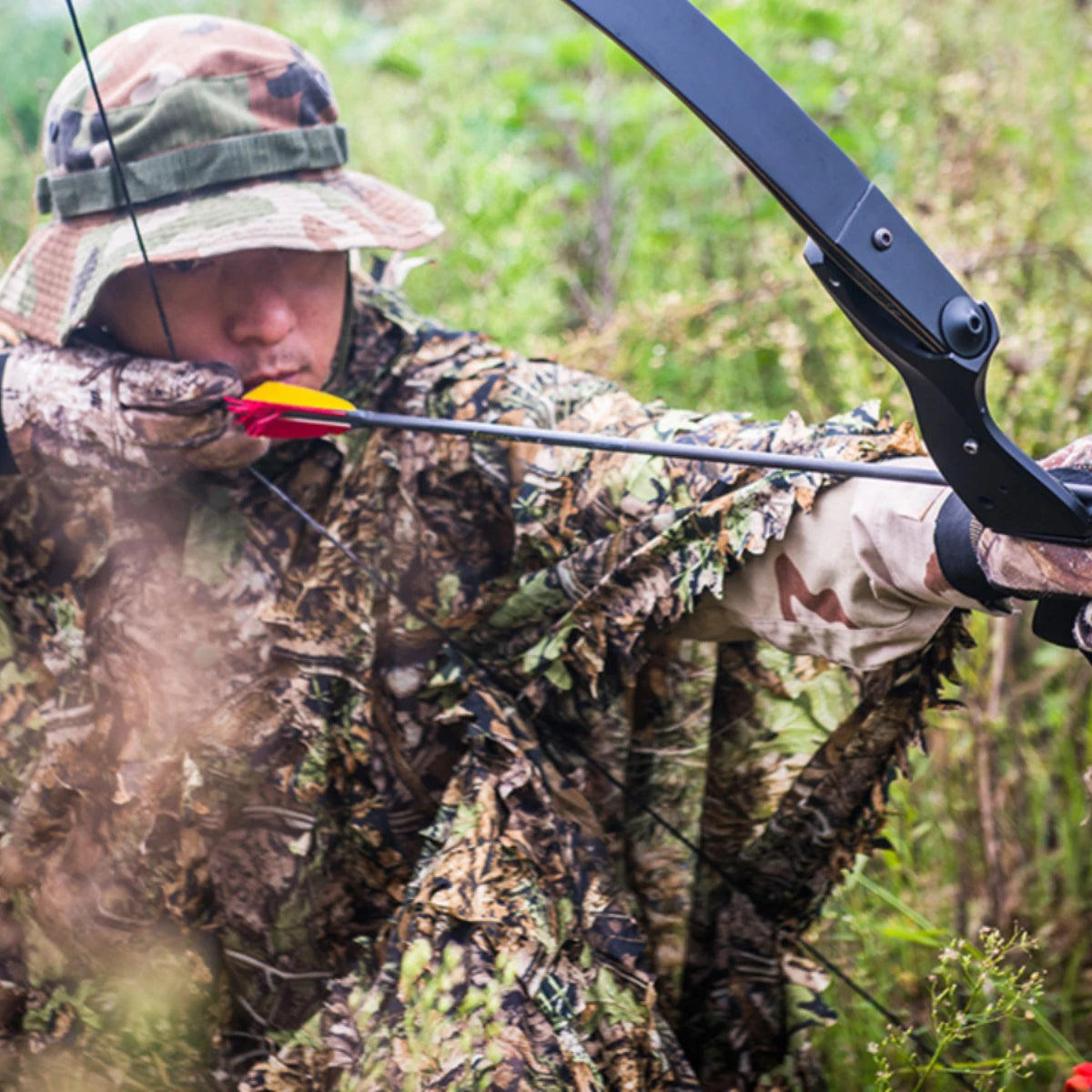 Outdoor hunting camouflage cloak leaf Suit camouflage suit Ghillie suit raincoat style Bird Watching Photography clothes