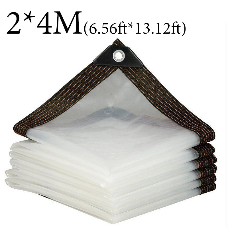 Transparent Tarpaulin 2*7 8 9 3x5x4*6 10 Waterproof Rainproof Tarp Large Cover Greenhouse Camping Garden Plant Sunroom Patio