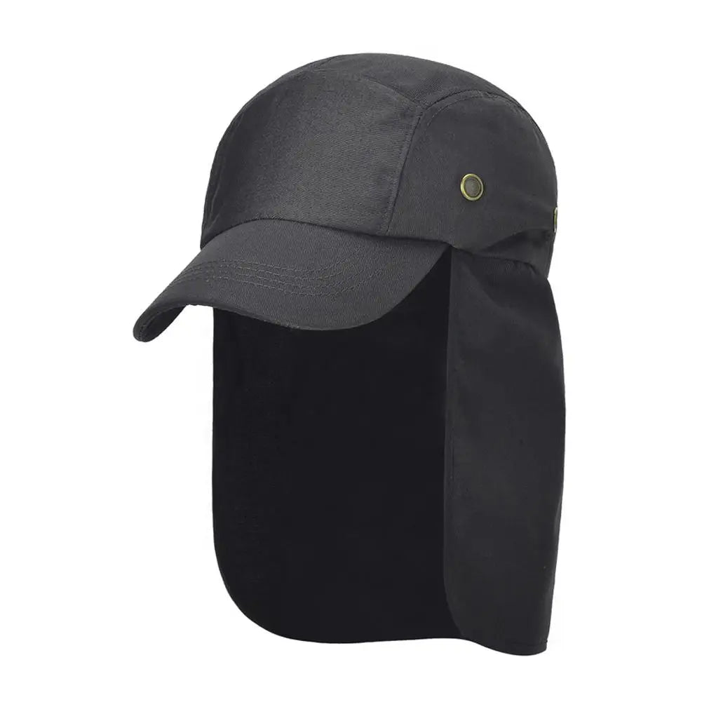 Outdoor fishing Fisherman hat Adjustable camping trip cap cape protection neck UV sun breathable extended edge R1P8