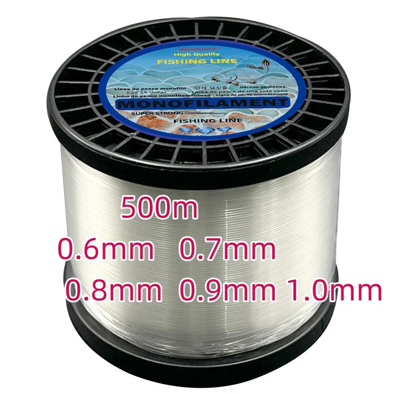 Big Size Fishing Line 500m Monofilament Nylon Sea Fishing Boat Fishing Big Fish Shark Line Freshwater Saltwater Fishing Supplies