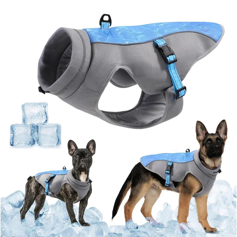 Summer cool cool down Gear for Dogs, Dog Cooling Vest UV Sun Protection - Lightweight,Dog Anxiety Relief Vest During Hot Days