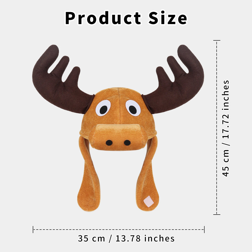 Animal Deer Hat Plush Cute Antlers Headwear Party Cosplay Costume Headpiece Accessory