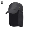 Outdoor fishing Fisherman hat Adjustable camping trip cap cape protection neck UV sun breathable extended edge R1P8